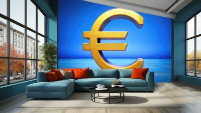 Euro Currency Symbol Representation for Financial Themes, Business, and Economic Concepts in Images Wall mural