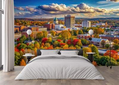 Scenic view of Tuscaloosa, Alabama showcasing the vibrant city and beautiful landscapes in autumn Wall mural