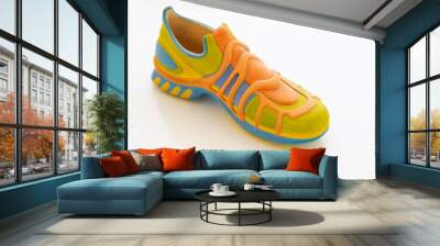 3D printed shoe. 3d printing Technology. Wall mural