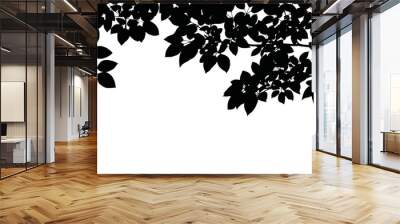 A vector background of tree leaves for artwork compositions Wall mural