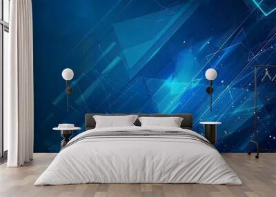 Abstract blue technology concept background Wall mural