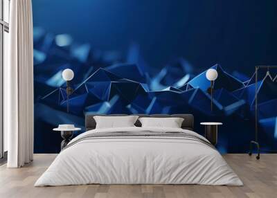 Abstract futuristic technology with polygonal shape Wall mural