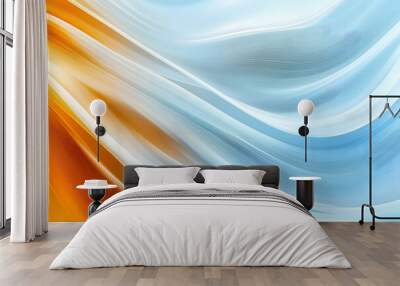 an abstract background with flowing, wavy lines Wall mural