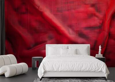 Background of red canvas Wall mural