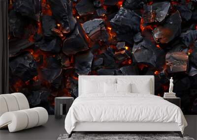 bbq grill coal texture background Wall mural