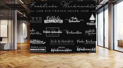 Weihnachtstypograpfie deutsch Wall mural