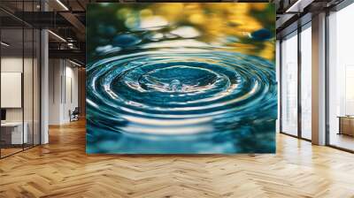 Circular ripple in water Wall mural