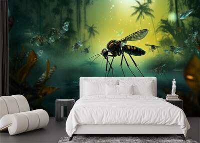 close-up mosquito Wall mural