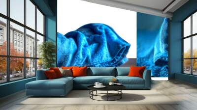 Cyan or blue towel Wall mural