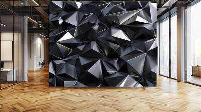 Dark geometric precious rock stones wallpaper background Wall mural