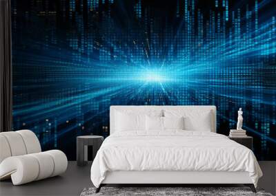 digital data and science background Wall mural