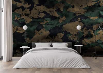 dirty military camouflage for the background vector illustration Wall mural