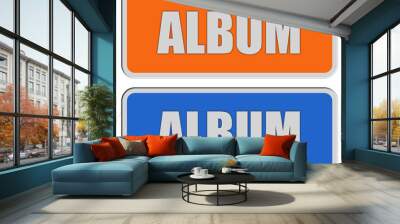 2 Sticker orange blau ALBUM Wall mural