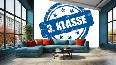 sternen stempel blau 3. klasse Wall mural