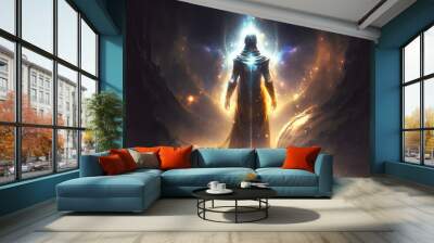 Ethereal deity of light Wall mural