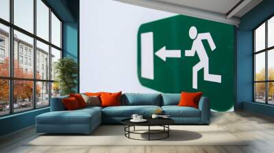 exit sign on wall Wall mural