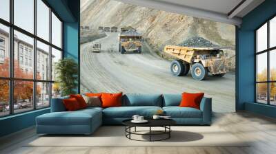 Large dumptruck in copper mine Wall mural