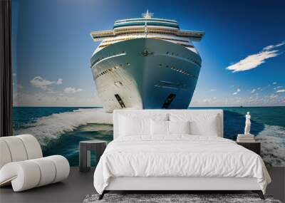 Front angle of Cruise ship Wall mural