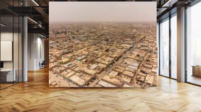 Aerial cityscape of Nouakchott Wall mural