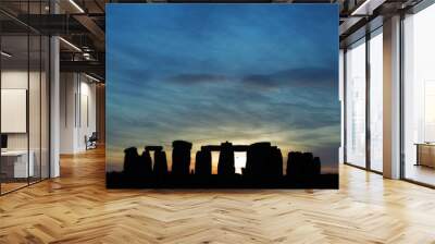 Stonehenge at sunset Wall mural