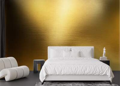 Gold background, gold polished metal, steel texture Wall mural