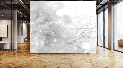 Grey and white abstract technology background Wall mural