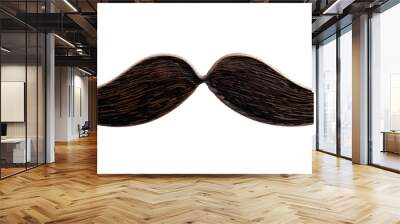 Hercule Poirot fake moustache isolated on a white background Wall mural