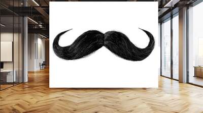 Hercule Poirot fake moustache isolated on a white background Wall mural