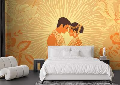 indian tamil wedding Wall mural