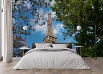 Eiffel Tower in Trees Wall mural