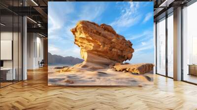 Magnificent rock formation in the middle of the desert Wall mural