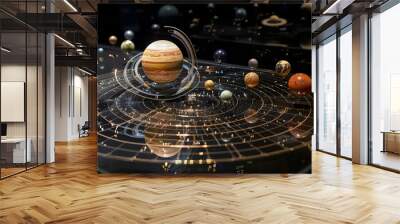 model of the planetary system Wall mural