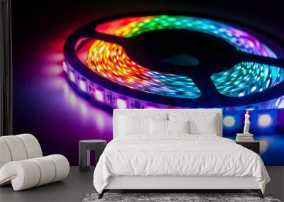 multicolor rgb led light strip roll Wall mural