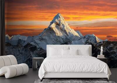 Ama Dablam on the way to Everest Base Camp Wall mural