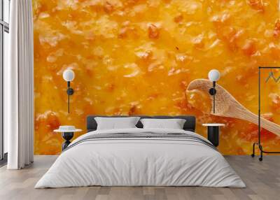 Top view of a delicious apricot jam texture Wall mural