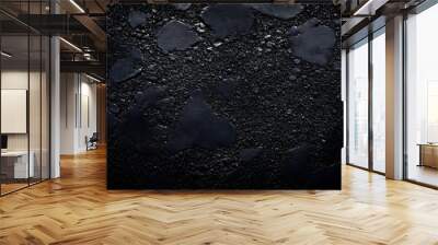 Rough black asphalt background texture. Wall mural