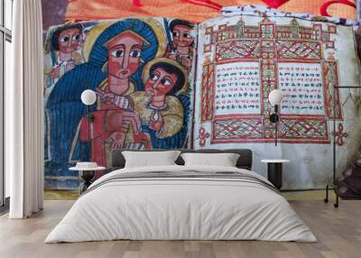 medieval coptic art inside the rock-hewn churches of lalibela Wall mural