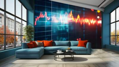 Stock market forex finance background Wall mural