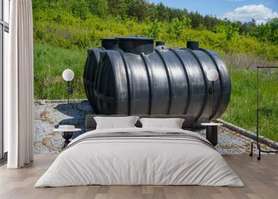 two copies of a plastic septic tank for a domestic sewage treatment plant Wall mural