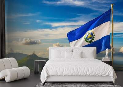 The Flag of El Salvador Wall mural