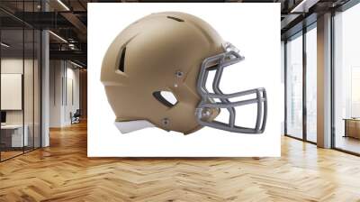 Modern American football helmet isolated on white Wall mural