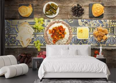 Ifthar evening meal for Ramadan Wall mural