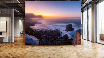 watching the sunrise over south africa s wild coast Wall mural