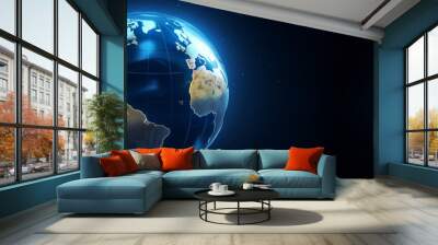 world globe icon Wall mural