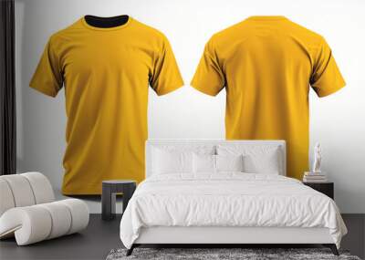 yellow t shirt mock up isolated on white background  Wall mural