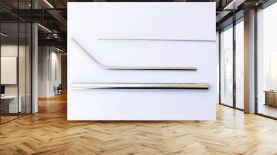 Stainless steel straws are reusable drinking utensils designed as an eco-friendly alternative to single-use plastic straws. This material is known for its durability, resistance to rust and corrosion, Wall mural