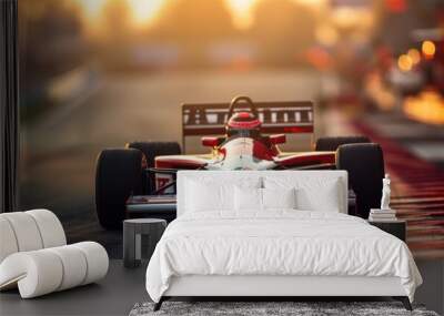 Motorsport speed cars race concept. Wall mural