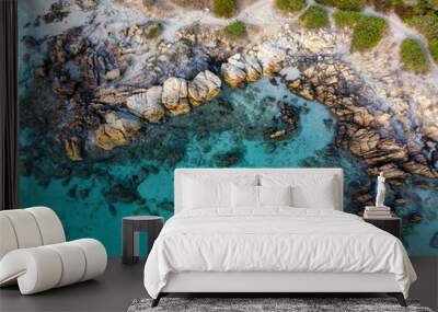 aerial view of a beautiful beach Wall mural