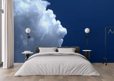 cloud,white,sky,blue,air,cumulus,fluffy,weather Wall mural