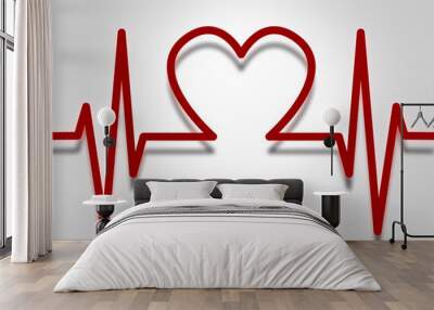 heart beats Wall mural